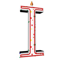 Candle for birthday cake