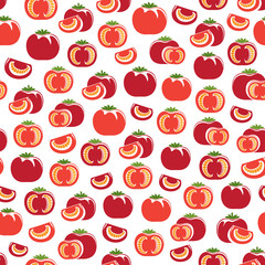 Seamless pattern with Tomatoes