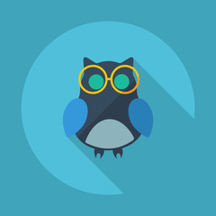 Flat modern design with shadow vector icons: owl