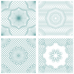 Set of seamless patterns - Guilloche ornamental Elements for Cer