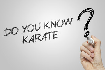 Hand writing  do you know karate