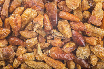 Textura de especias guindillas o chile de cayena