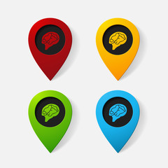 Realistic color pointer: brain