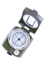 Military compass on a white background.