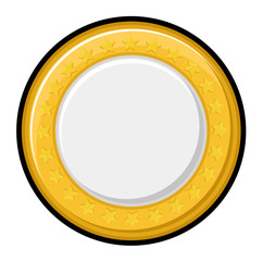 Shiny Yellow Coin Vector