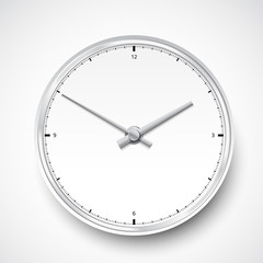 Realistic clock watch vector icon