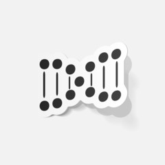 paper sticker: molecule and DNA set for biology or chemistry