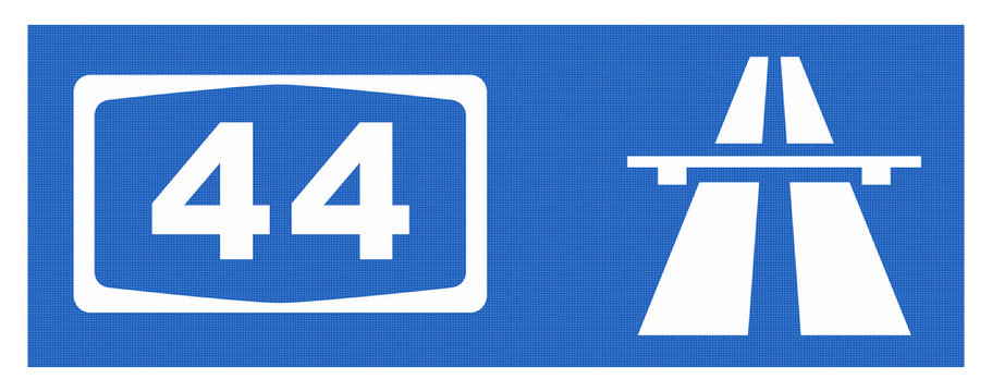 A44-Symbol mit Reflektierung