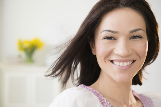 Caucasian woman smiling