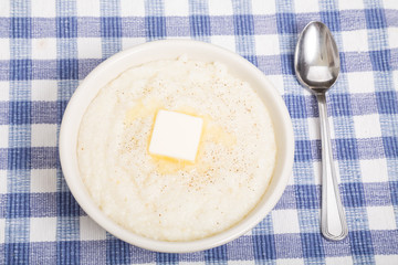 Bowl of Grits with Pat of Butter