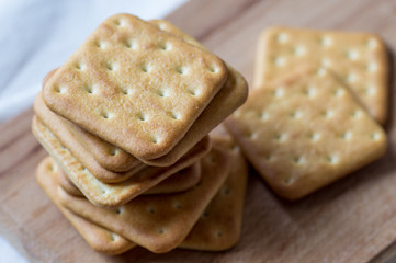 Stack of cookies cracker