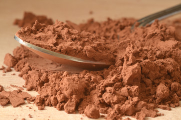 Spoon in brown powder