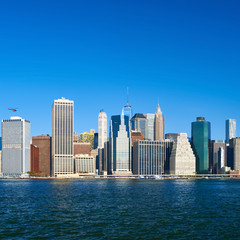 Obraz na płótnie Canvas Lower Manhattan skyline view from Brooklyn