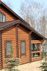 Part of a wooden house