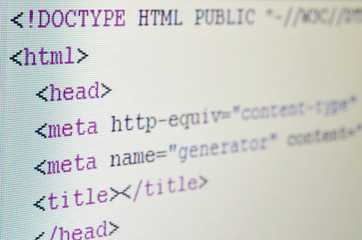 HTML code on monitor