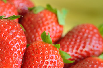 Detail of fresh strawberries