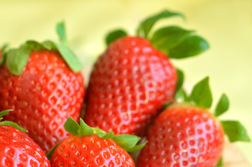 Detail of fresh strawberries