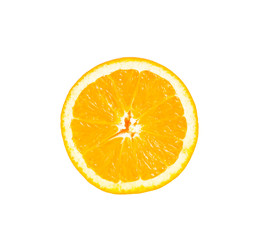 Orange slice isolate on white with work path