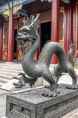 Foto op Aluminium Bronze Dragon and Phoenix - Symbols Emperor and Empress . © seregayu