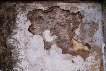 Cercles muraux Vieux mur texturé sale crumbling plaster