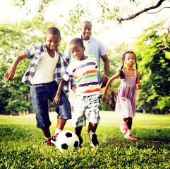 African Family Happiness Holiday Vacation Activity Concept