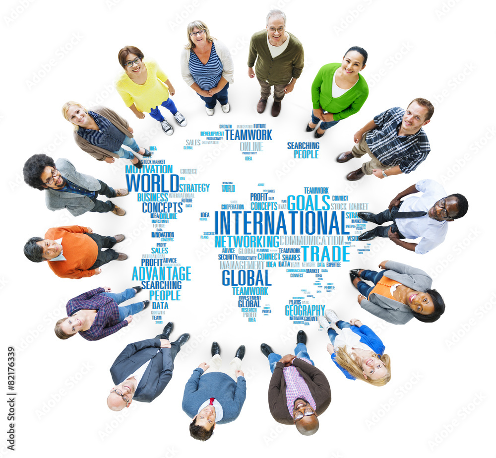 Sticker international world global globalisation international concept - Stickers