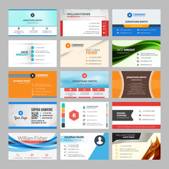 Vector set of modern creative business cards