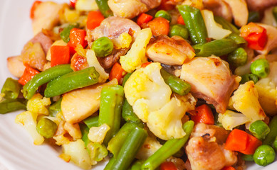 vegetables and chicken