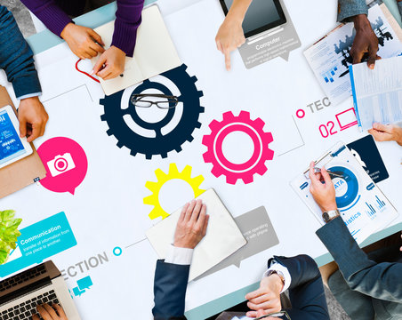 Team Functionality Industy Teamwork Connection Concept