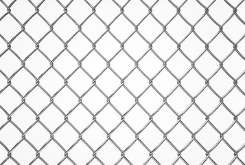 wired fence pattern on white background, texture