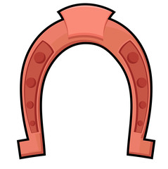 Retro Red Horseshoe