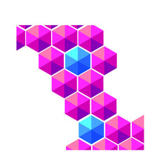 Purple hexagons