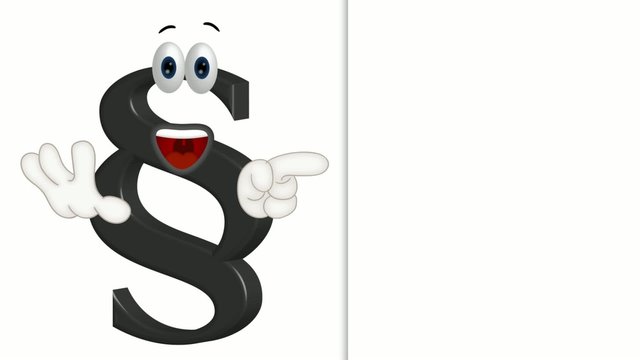 Funny Cartoon Paragraph Law Right Advocate Symbol