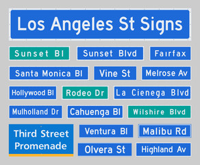 Fototapeta premium Znaki drogowe w Los Angeles