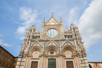 Fototapeta na wymiar The Duomo of Siena in Tuscany, Italy