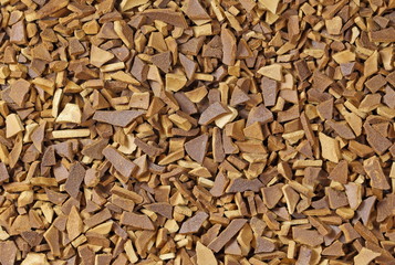 Granules of instant coffee