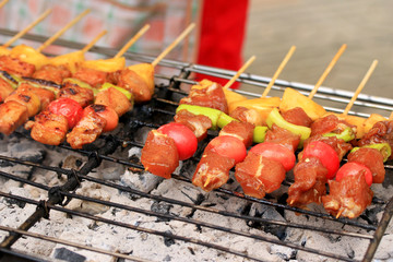 Bar-B-Q or BBQ grill of meat