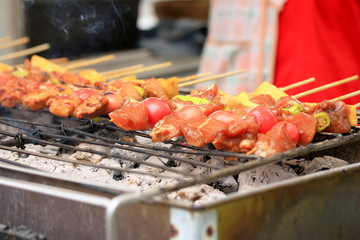 Bar-B-Q or BBQ grill of meat