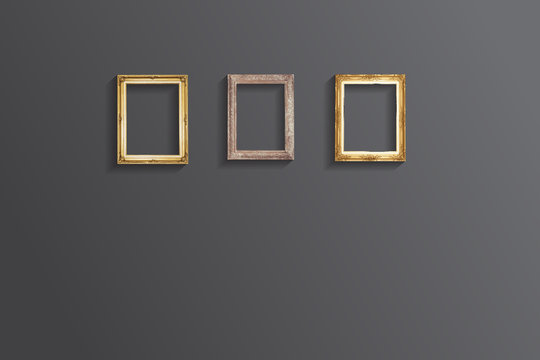 Set of vintage classic picture wood frame,EPS vector