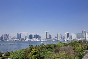 晴海埠頭から東京ベイエリアを臨む