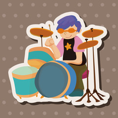 band member drummer theme elements