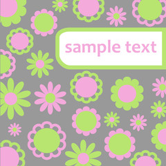 frame for text on a floral background