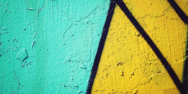 Colorful paint background - toned effect. Graffiti closeup.