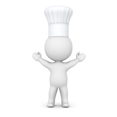 3D Character wearing Chef Hat