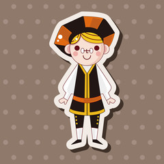 cartoon character person theme elements