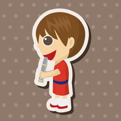 character musician theme elements