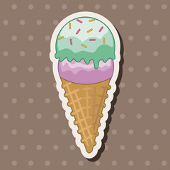 ice cream cartoon theme elements