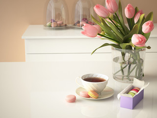 moderne küche. 3d rendering