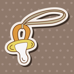 Baby pacifiers theme elements