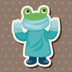 animal frog doctor cartoon theme elements